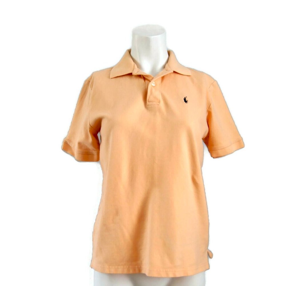 Polo by Ralph Lauren Shirt Women's Size M Short Sleeve Spell Out On The Back